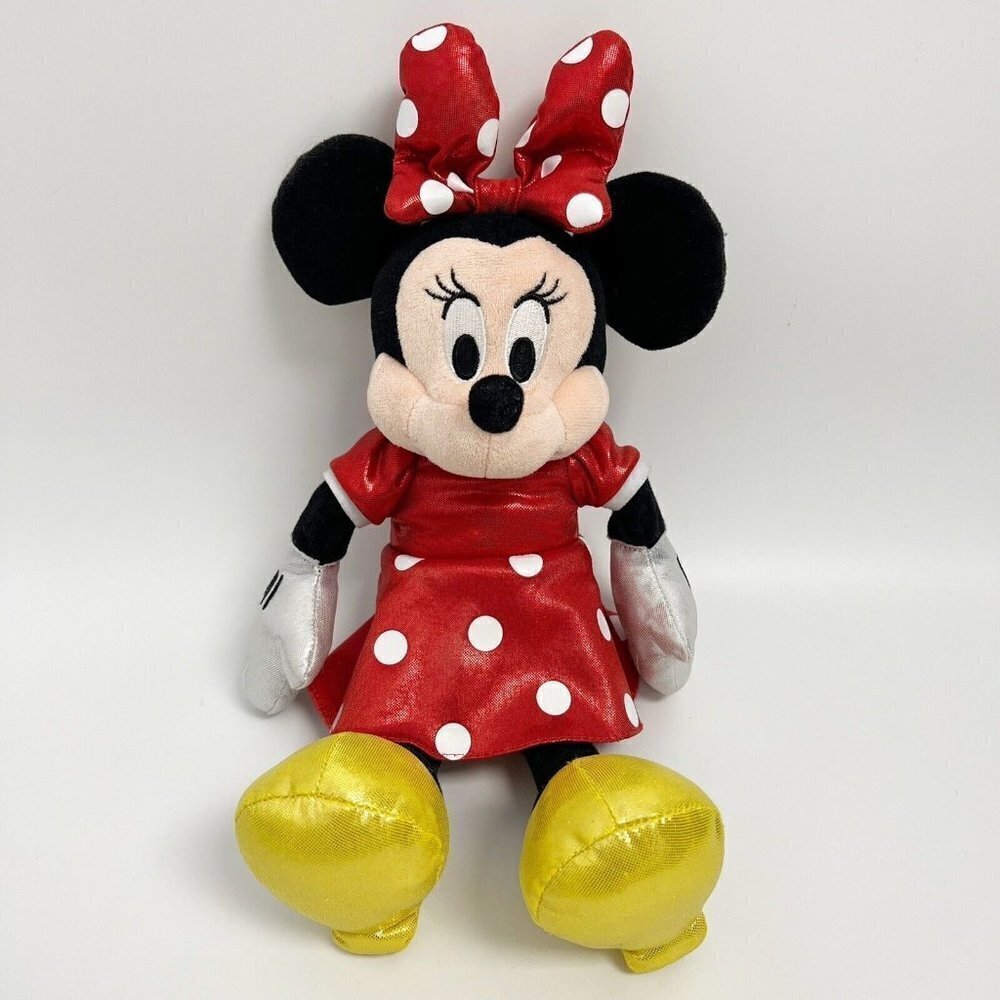Ty Disney Minnie Mouse Mickey Plush Stuffed Animal Toy Gift Red Dress